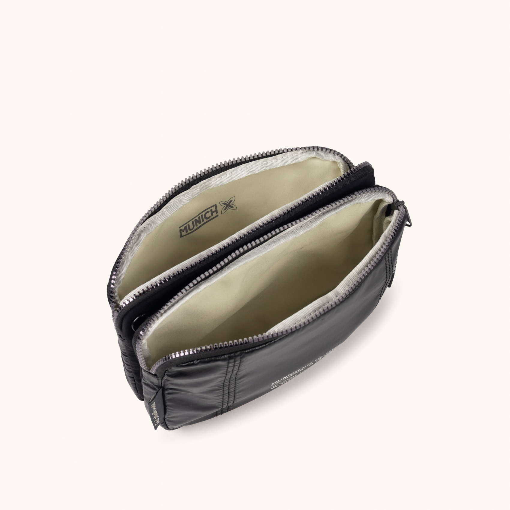 DEEP RECYCLED CROSSBODY DOUBLE BLACK