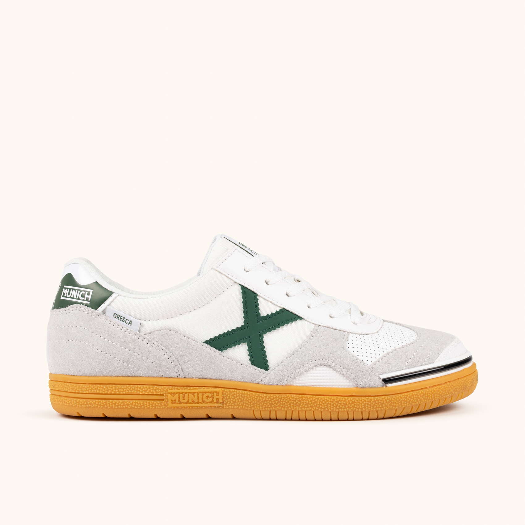 Iconic Gray Suede and White Nylon Sneakers | MUNICH GRESCA XLS 325