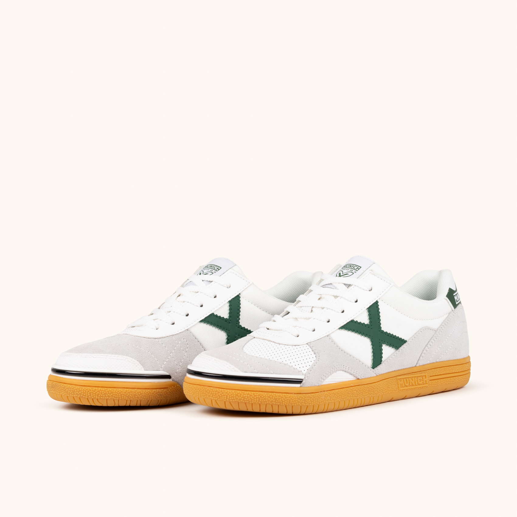 Iconic Gray Suede and White Nylon Sneakers | MUNICH GRESCA XLS 325