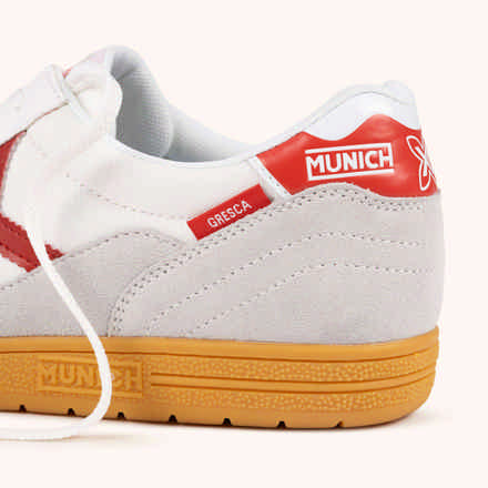 Iconic Gray Suede and White Nylon Sneakers | MUNICH GRESCA XLS 325