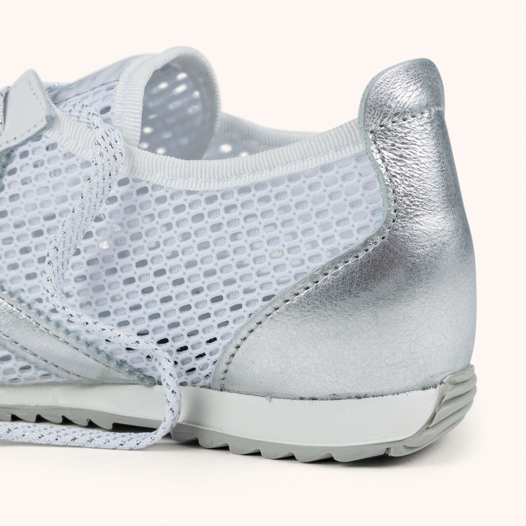 Silver Breathable Mesh Retro Sneakers | MUNICH OSAKA 593