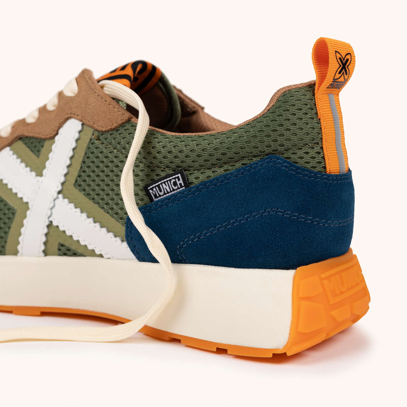 Sneakers Elegancia Deportiva Verde Marrón y Azul | MUNICH XEMINE 96