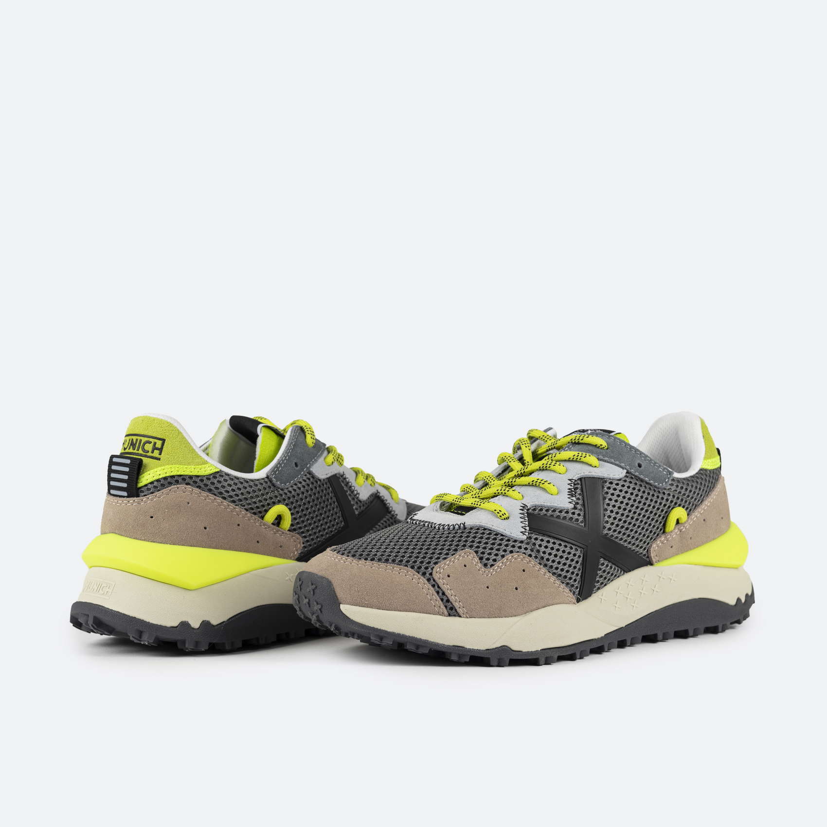 Zapatillas Munich Shibuya 16 Para Hombre | Estilo Chunky, Suela Cómoda, Poliéster Y Piel Sintética