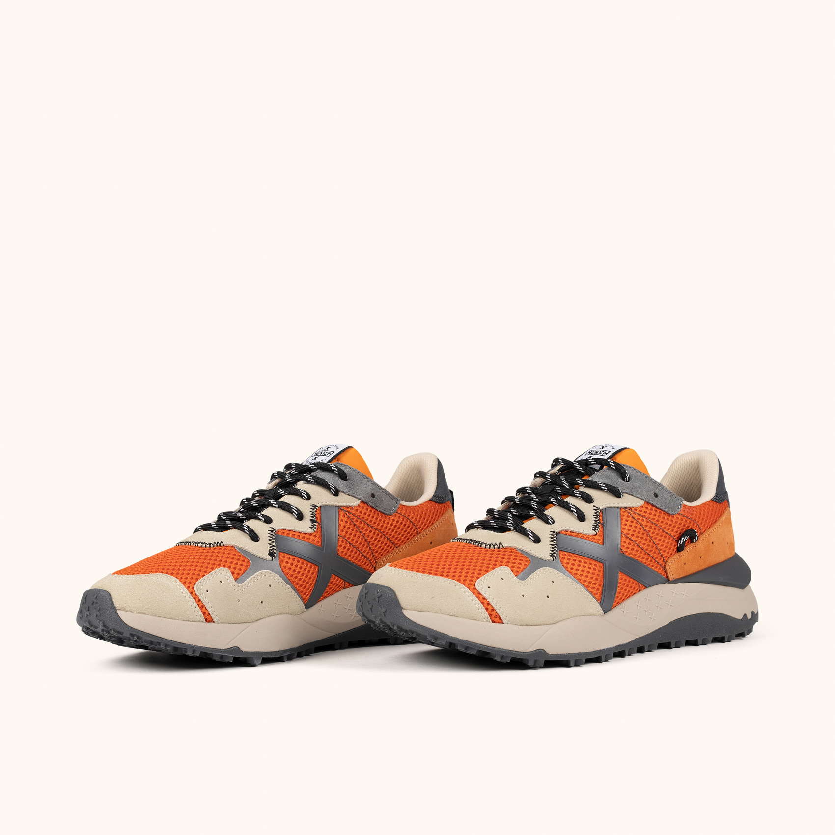 Sneakers Sports Elegance Orange Beige and Grey | MUNICH SHIBUYA 34