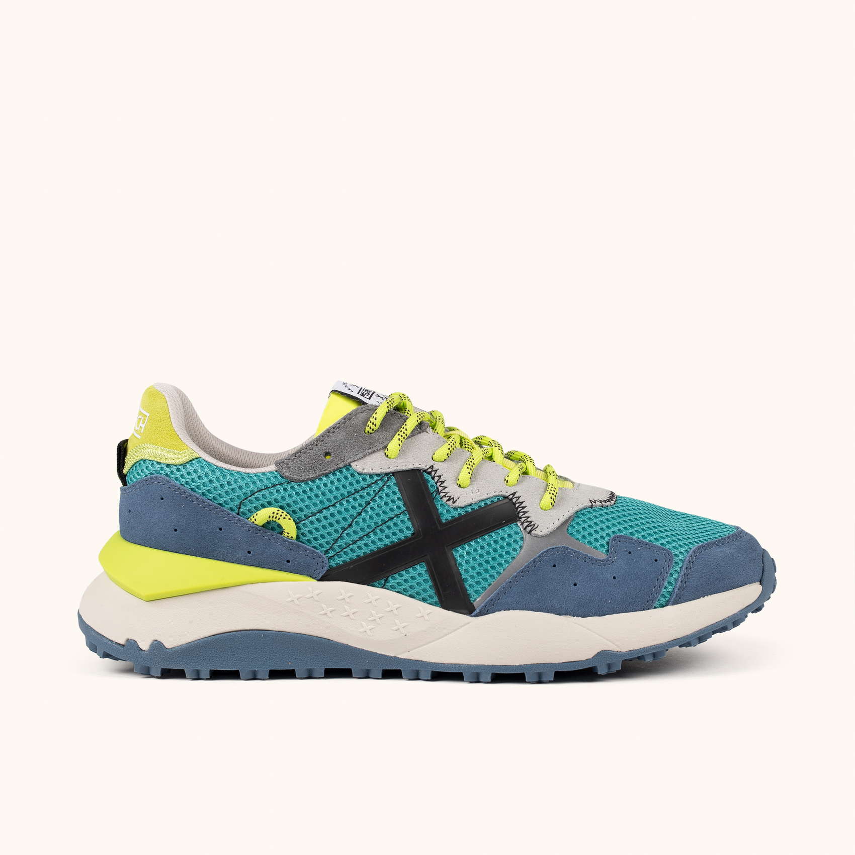 Sneakers Elegancia Deportiva Turquesa y Amarillo | MUNICH SHIBUYA 36