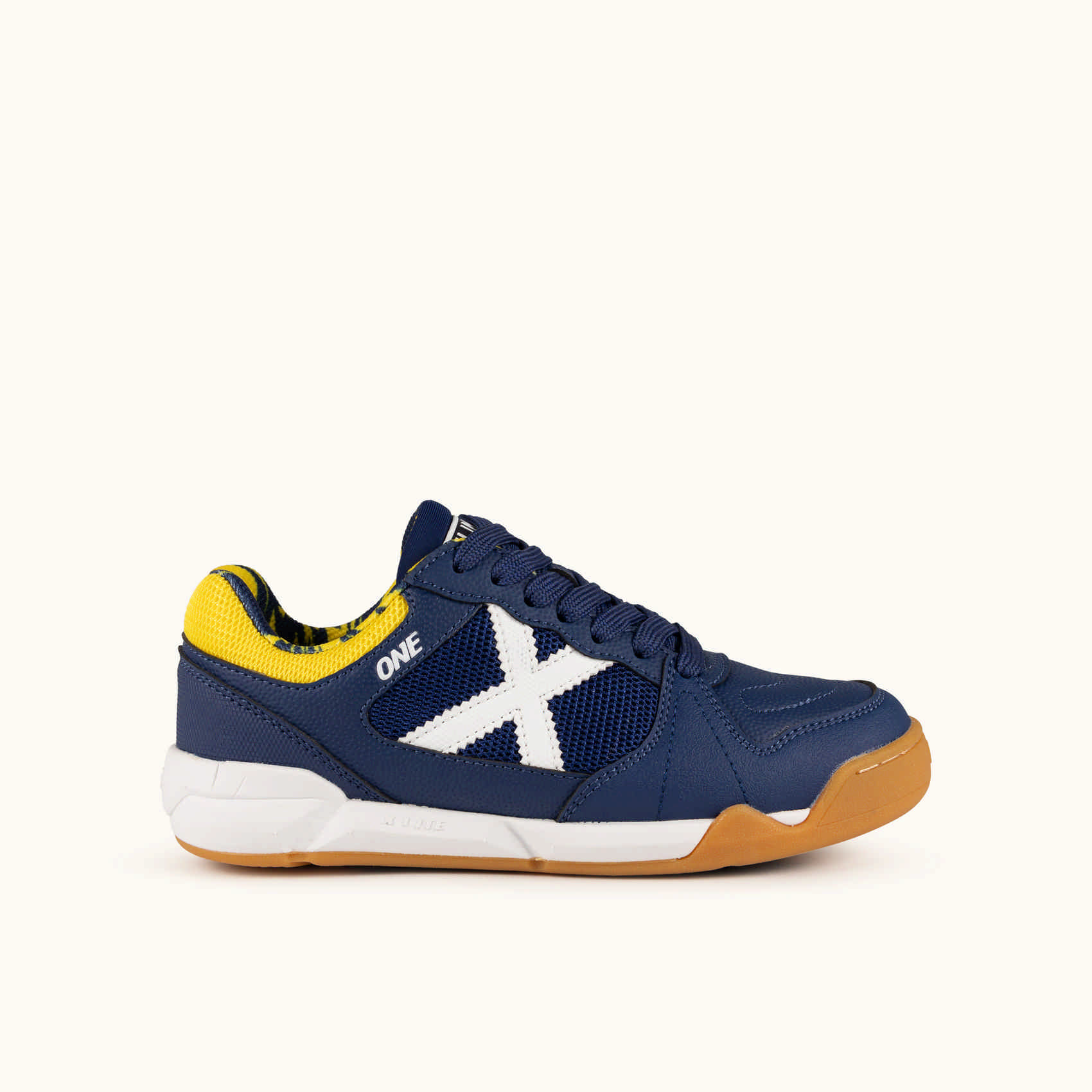 Kids' Indoor Football Shoes Blue and Yellow | MUNICH ONE KID 2.0 85