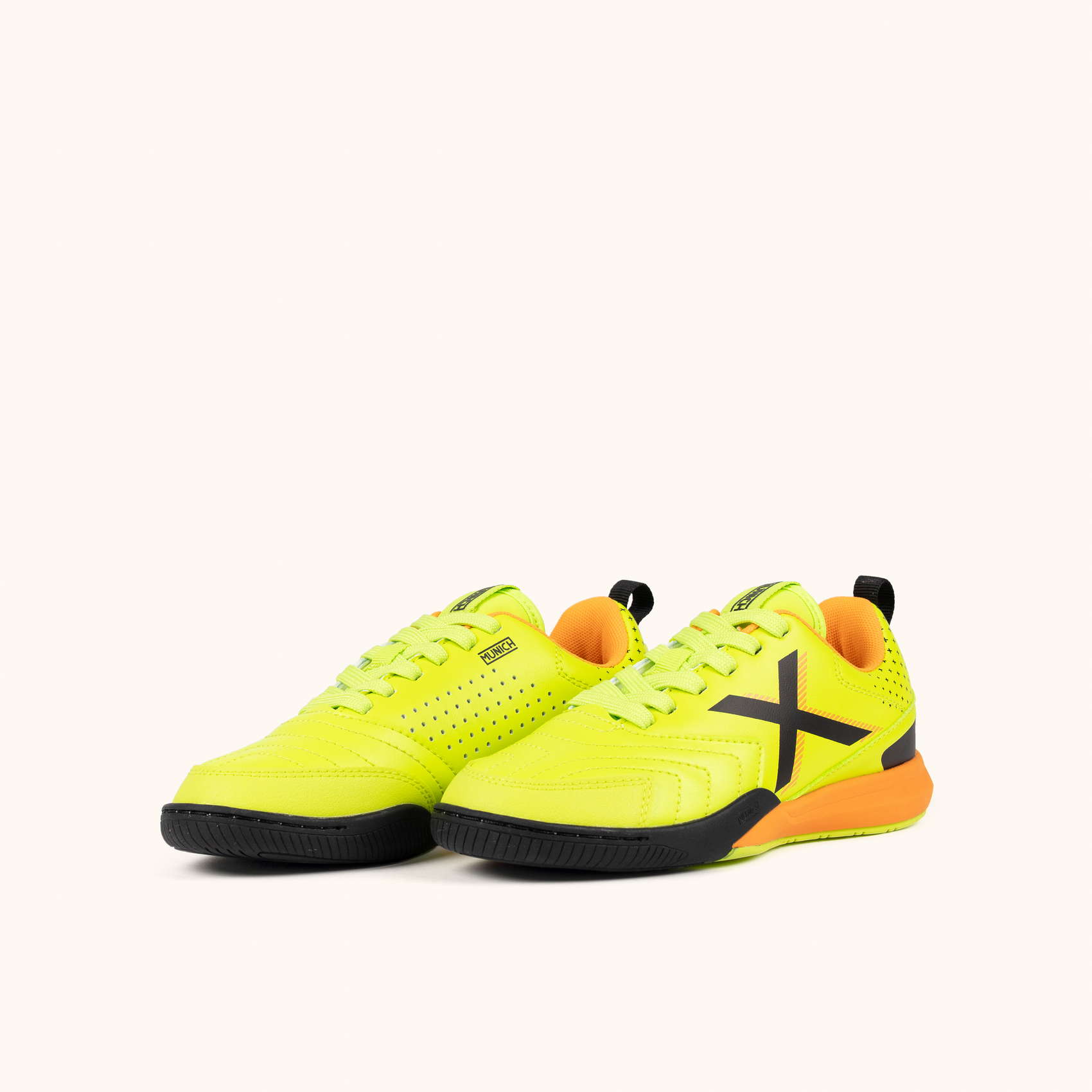 Kids' Indoor Football Sneakers Neon Yellow | MUNICH RONDITO KID 15