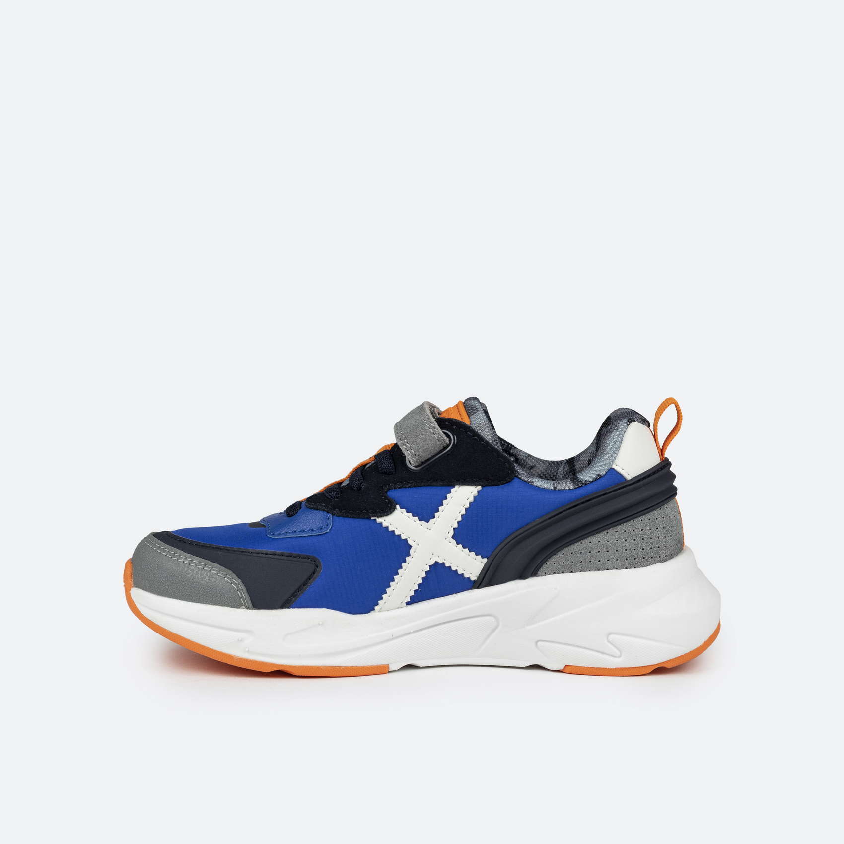 Ténis Munich Mini Track VCO branco laranja azul infantil
