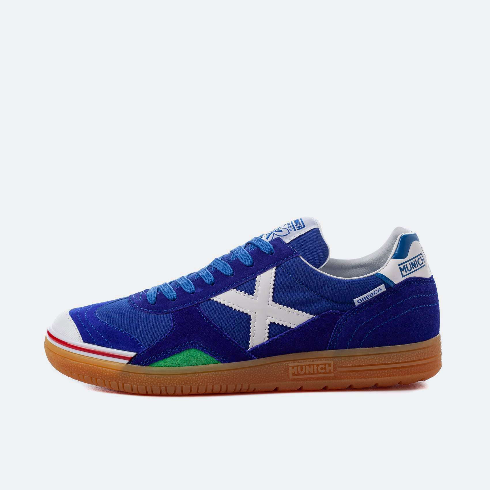Indoor Football Shoes Blue and Green | MUNICH GRESCA 05