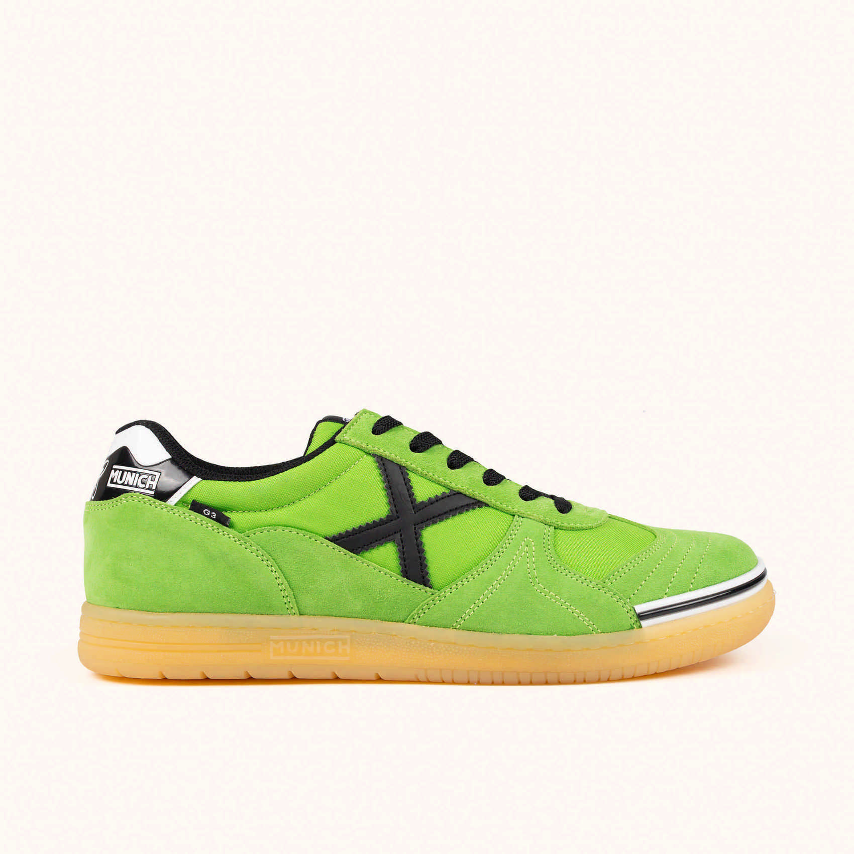 MUNICH G-3 461 Indoor Football Shoes | Fluor Green & Black