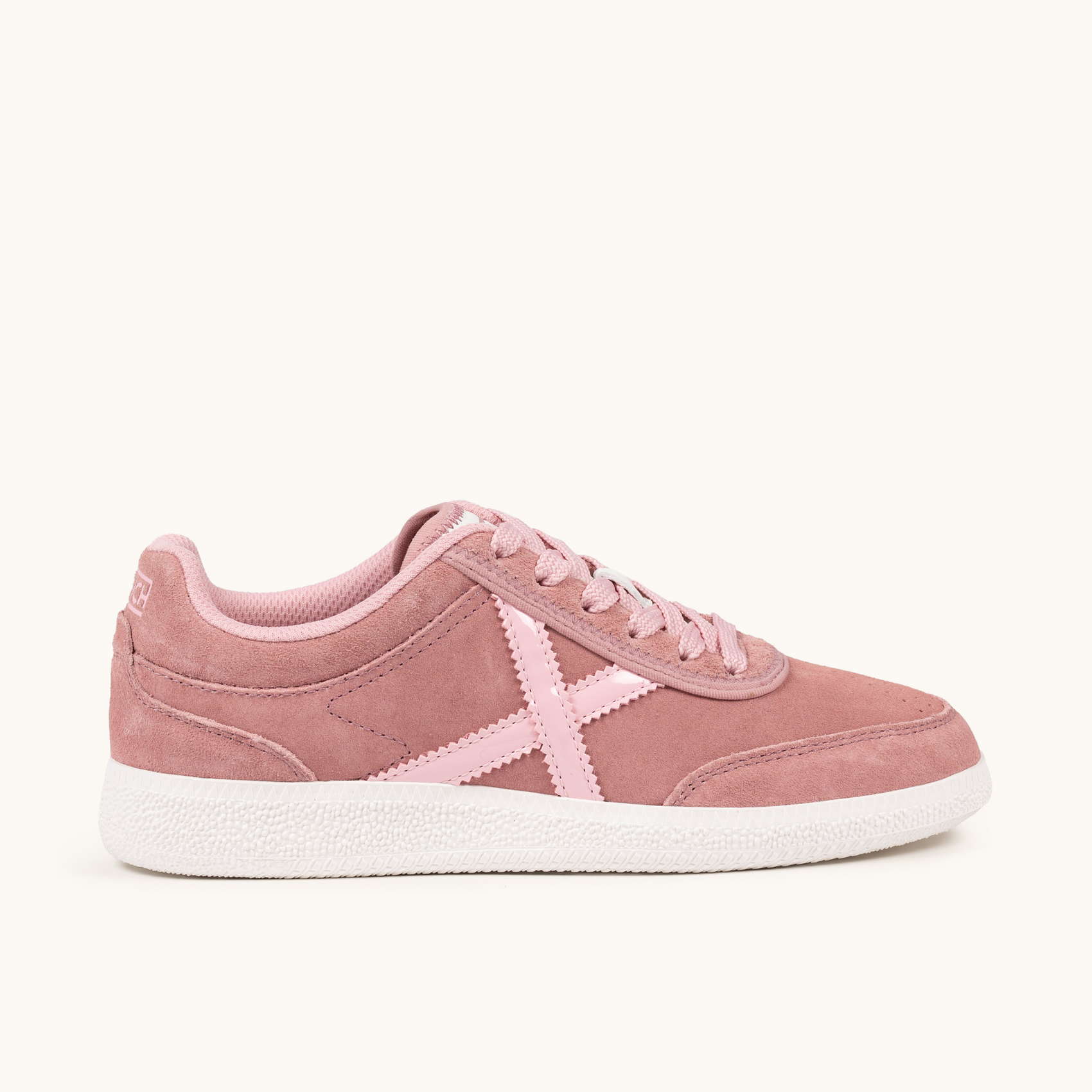 Women's Pastel Pink Suede Sneakers | MUNICH RUMBA WMN 26