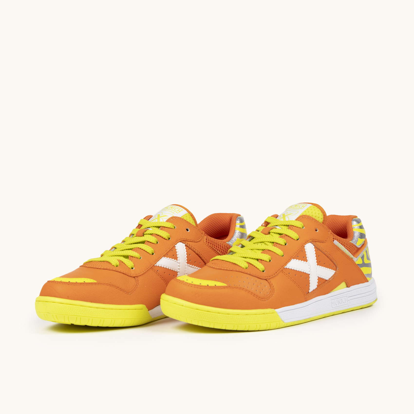 Orange and Fluor Sports Sneakers Men | MUNICH CONTINENTAL V2 68