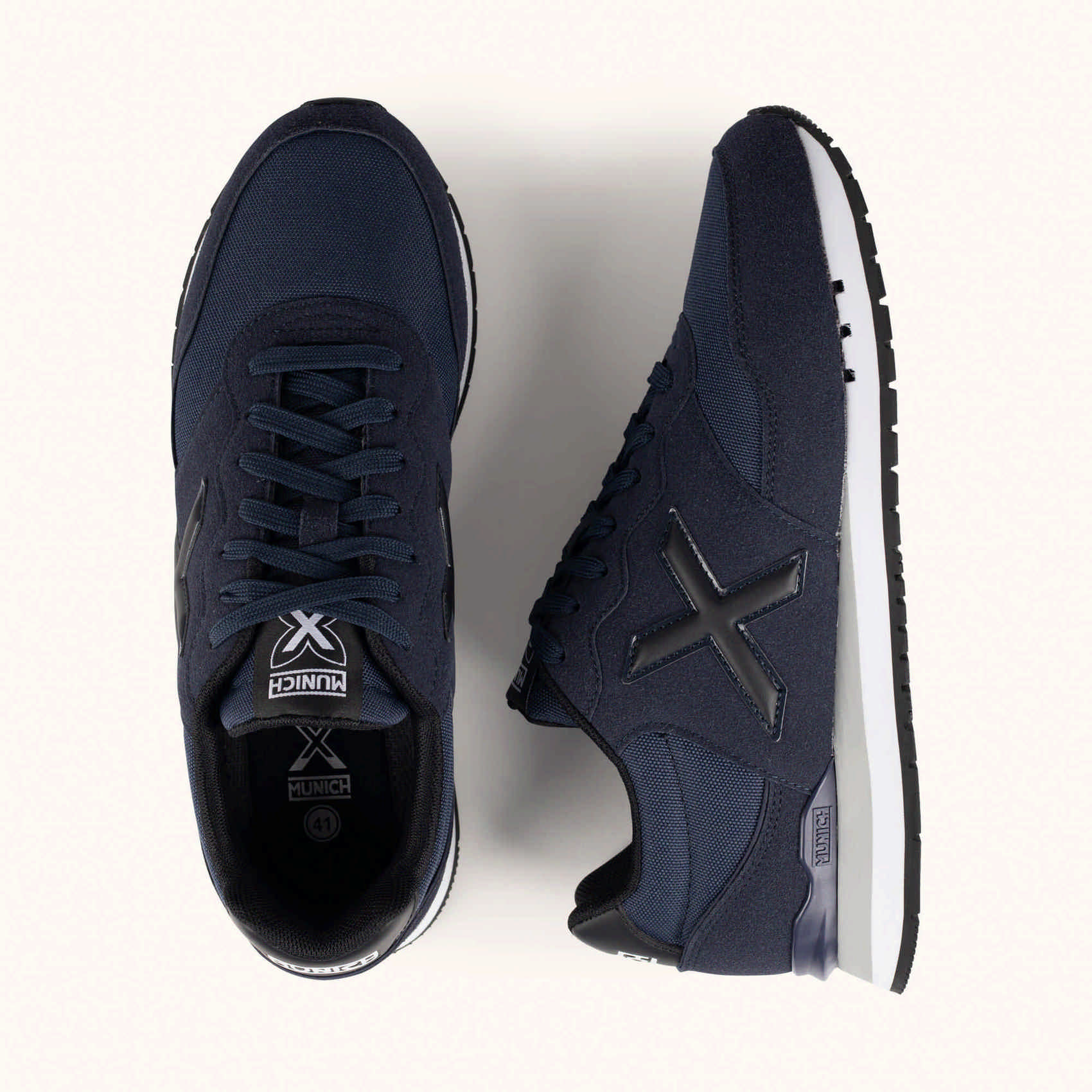 Munich Sportieve Grijze Textiel Sneakers Gray Heren