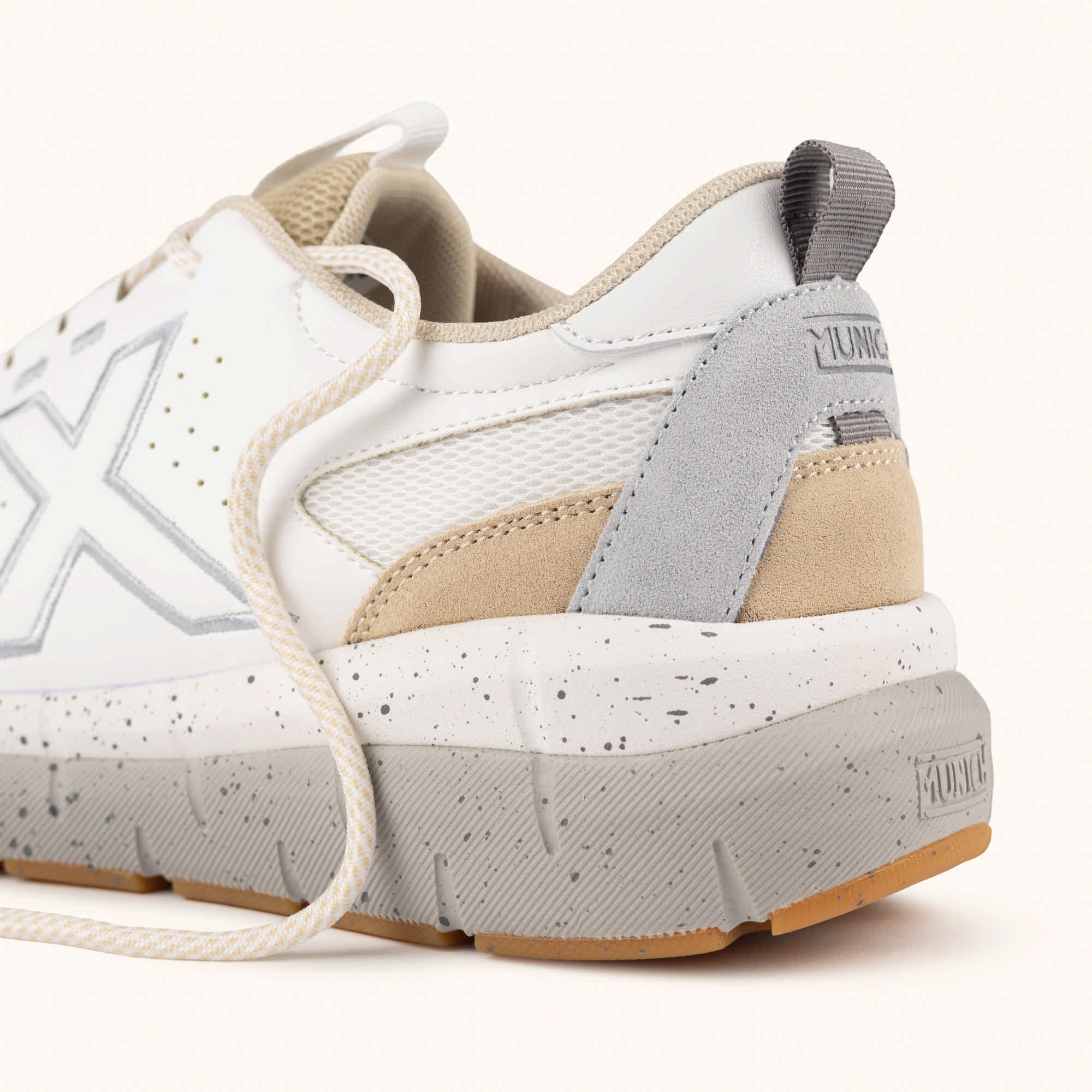 Men's Urban Sneakers in White and Beige | MUNICH KAVA 29