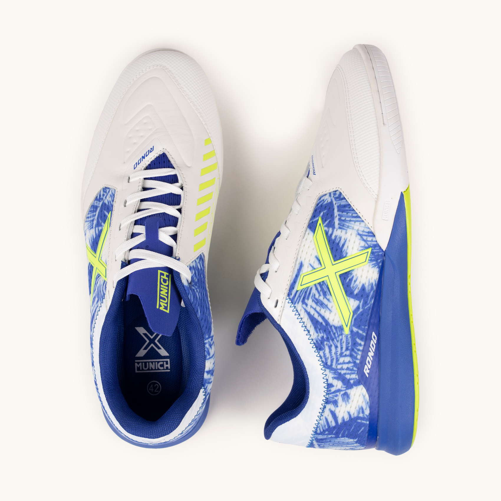 Sneakers Fútbol Sala Estampado Azul y Amarillo | MUNICH RONDO 23