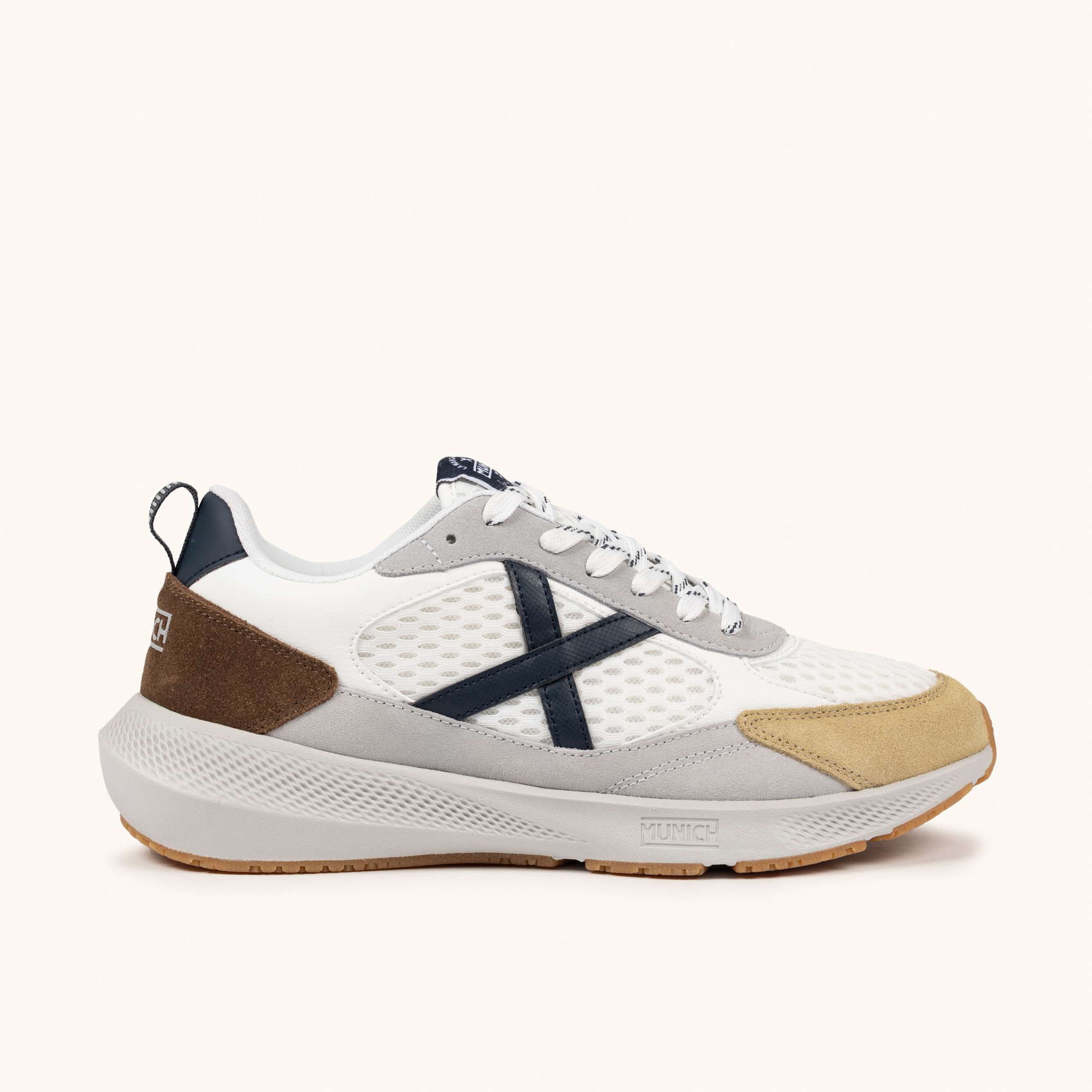 Munic Loop Grey and Brown Suede Lifestyle Sneakers | MUNICH LOOP 05