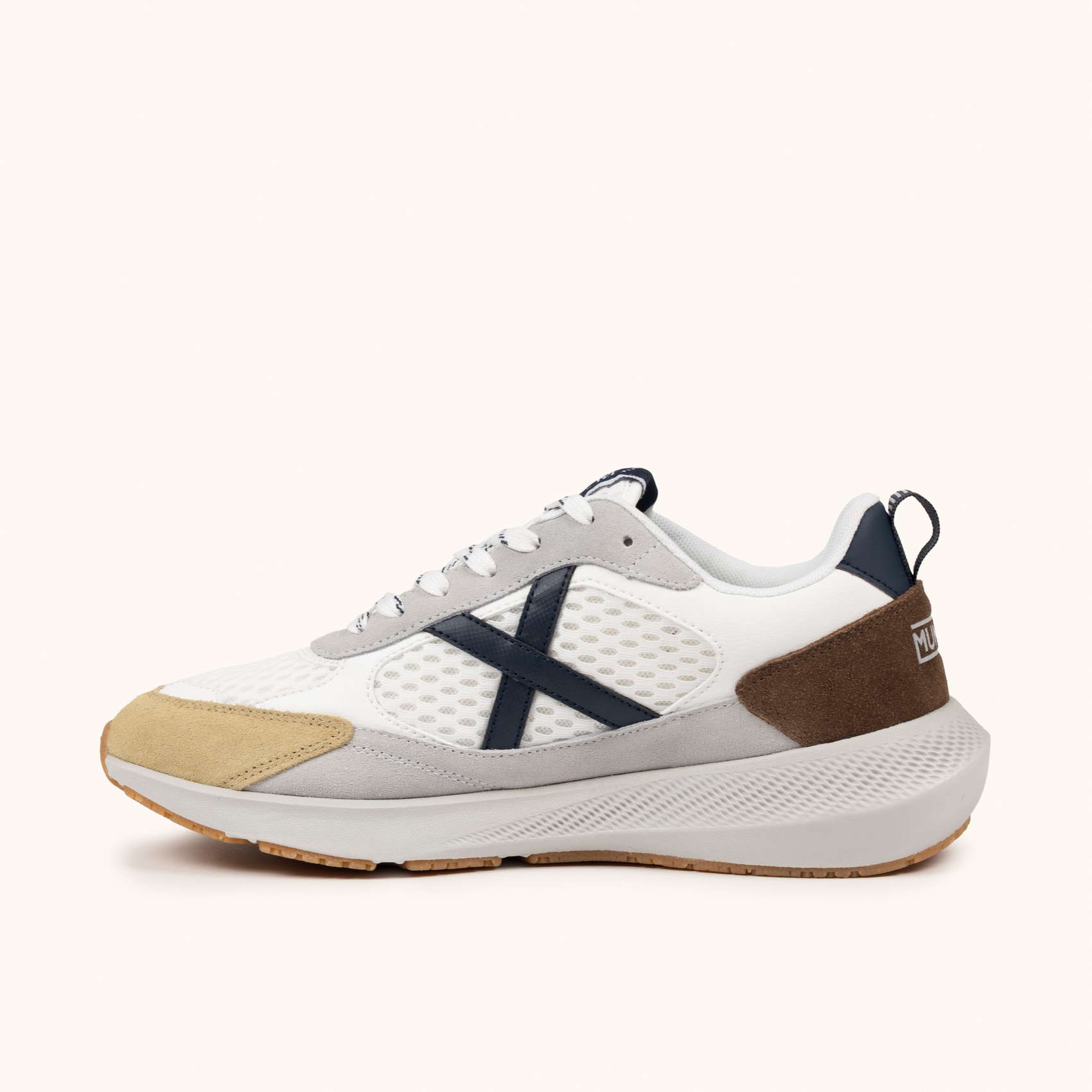 Munic Loop Grey and Brown Suede Lifestyle Sneakers | MUNICH LOOP 05