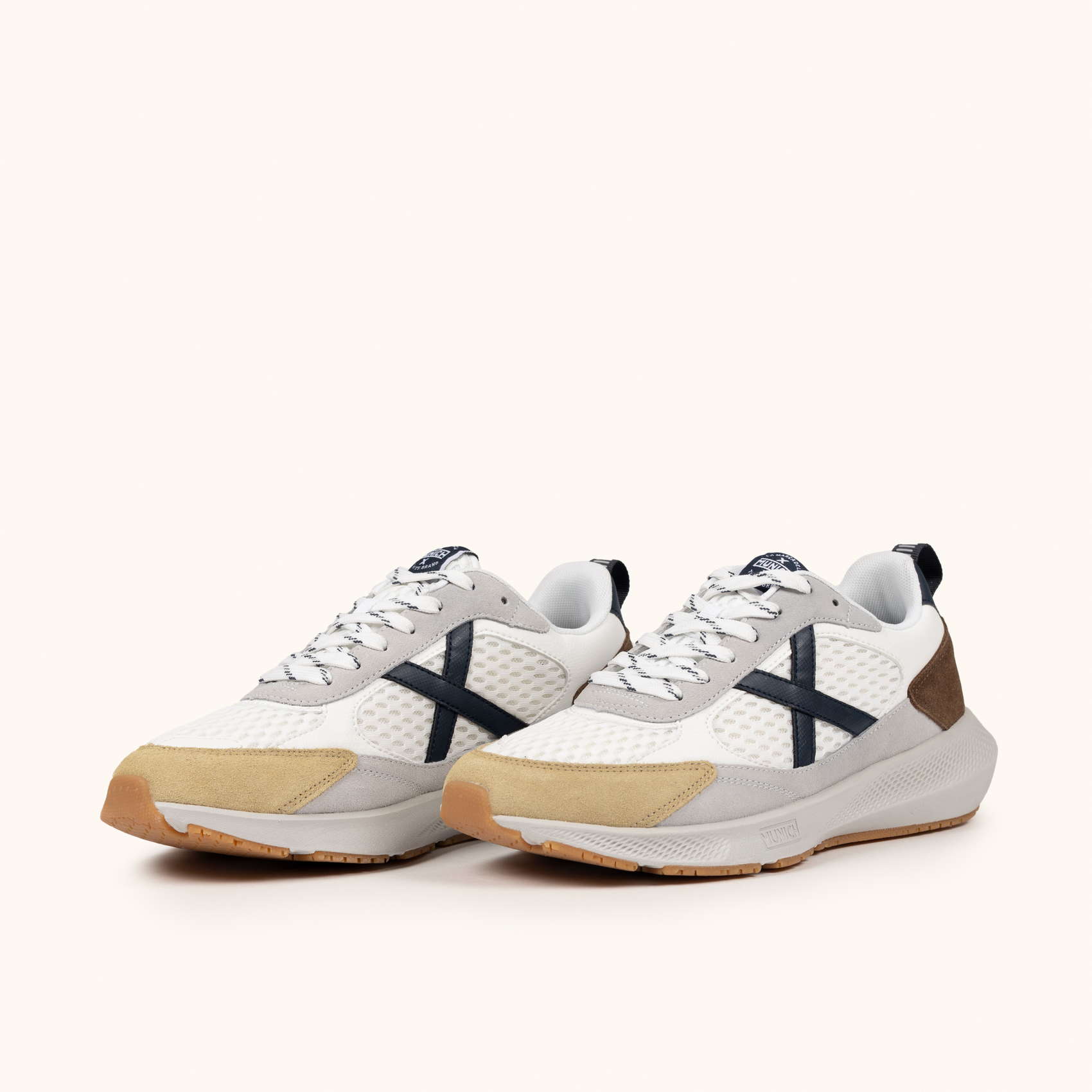 Munic Loop Grey and Brown Suede Lifestyle Sneakers | MUNICH LOOP 05