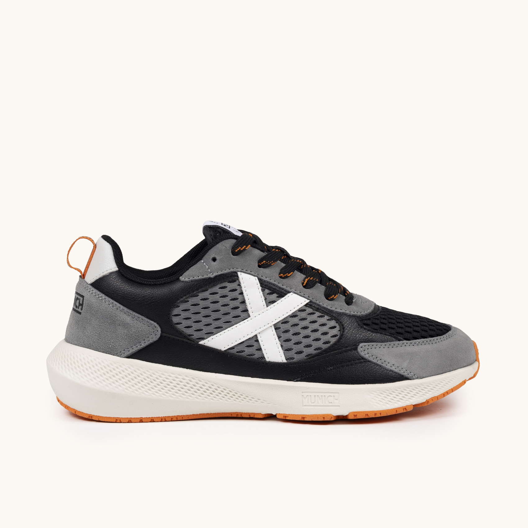 Munic Loop Grey and Black Suede Lifestyle Sneakers | MUNICH LOOP 05