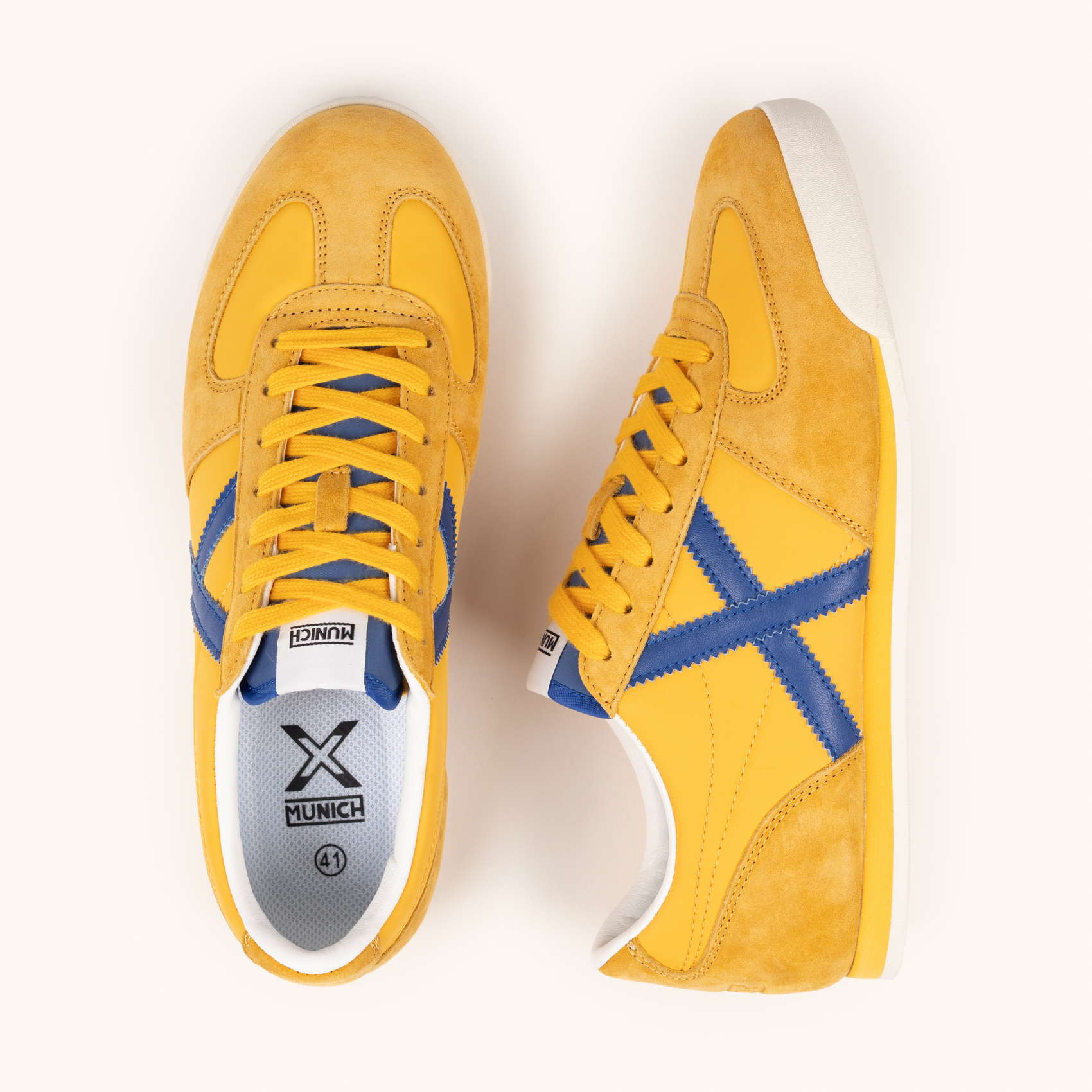 Vibrant Yellow and Blue Urban Sneakers | MUNICH STEREO 04