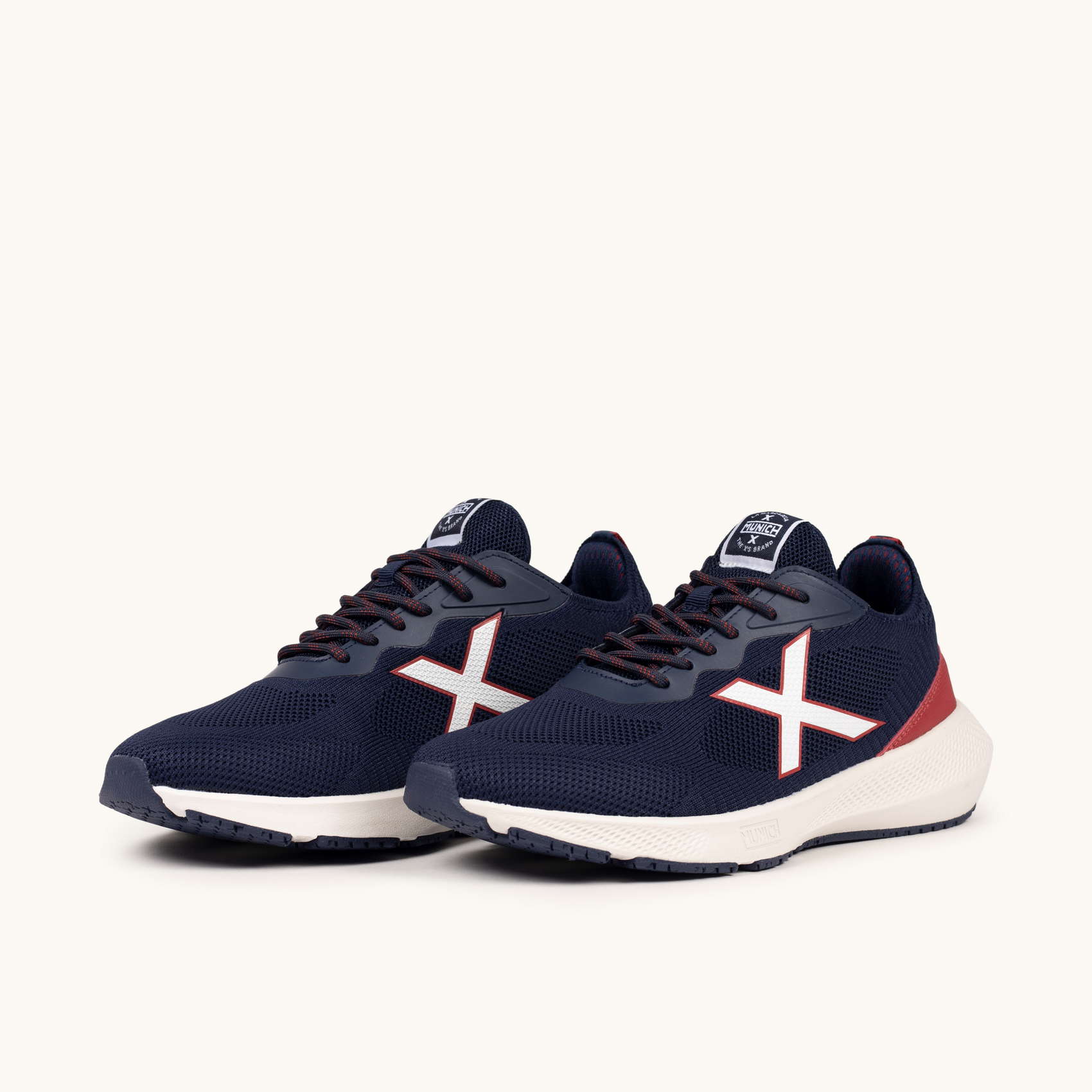 Munic Loop Sneakers Lifestyle Knit Blu Marino e Bordeaux | MUNICH LOOP