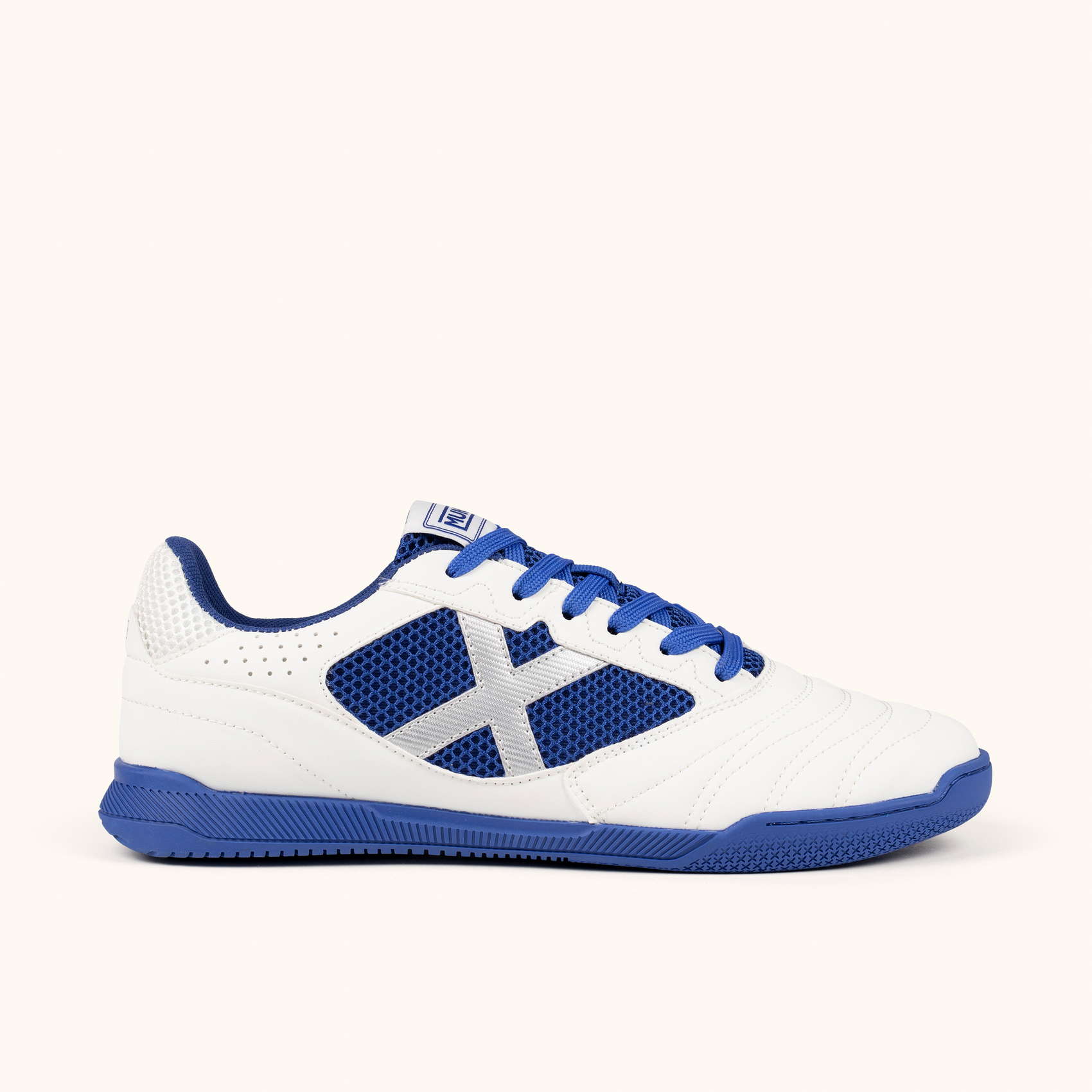 MUNICH コンチネンタル ホワイト/ネイビー/レッド White Indoor Football Sneakers with Toe Reinforcement | MUNICH