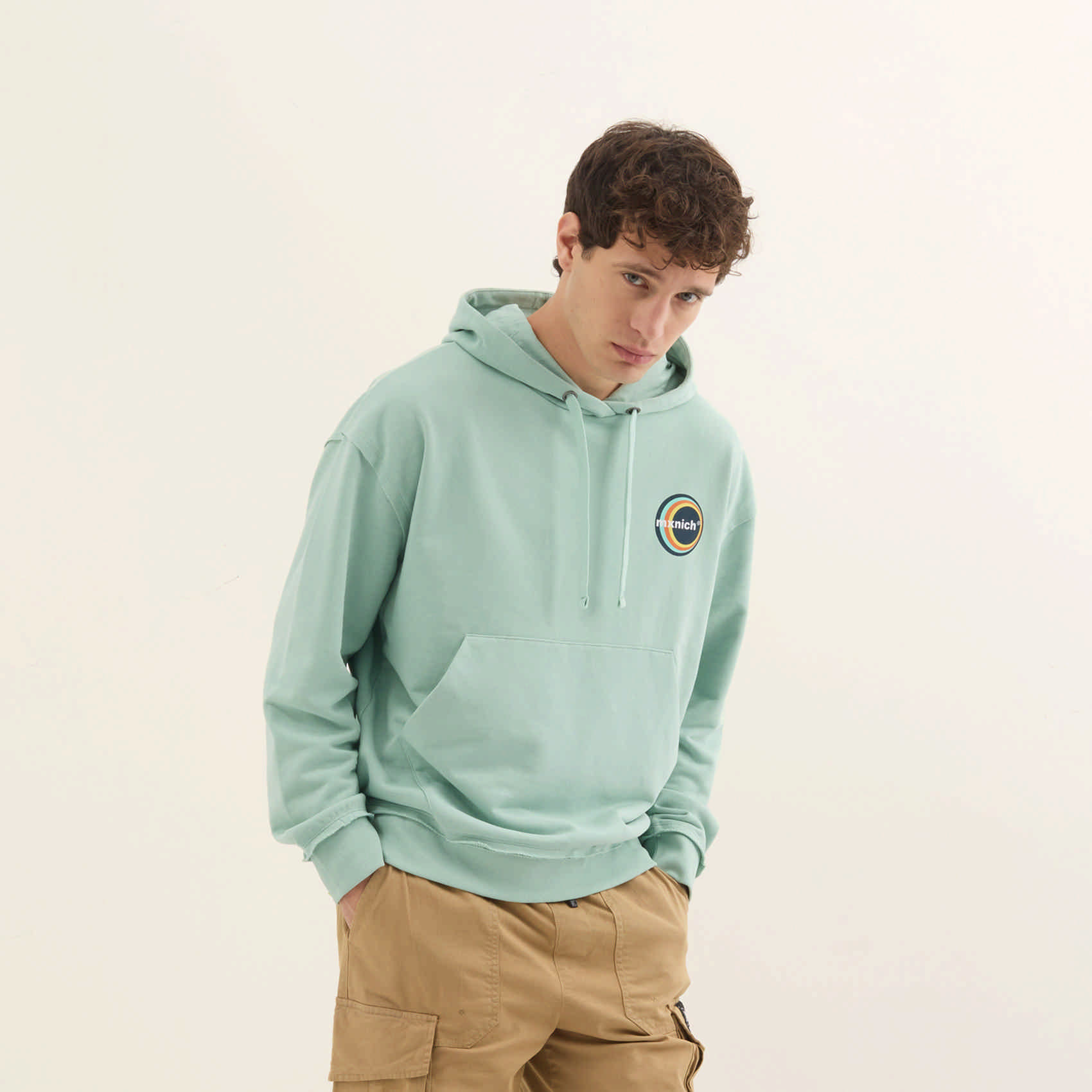 Graphic Impact Felpa Con Cappuccio Uomo - Cotone, Chiusura Con Lacci, Manica Lunga, Casual - 5
