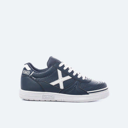 Technical Indoor Football Shoes Navy Blue and White | MUNICH G3