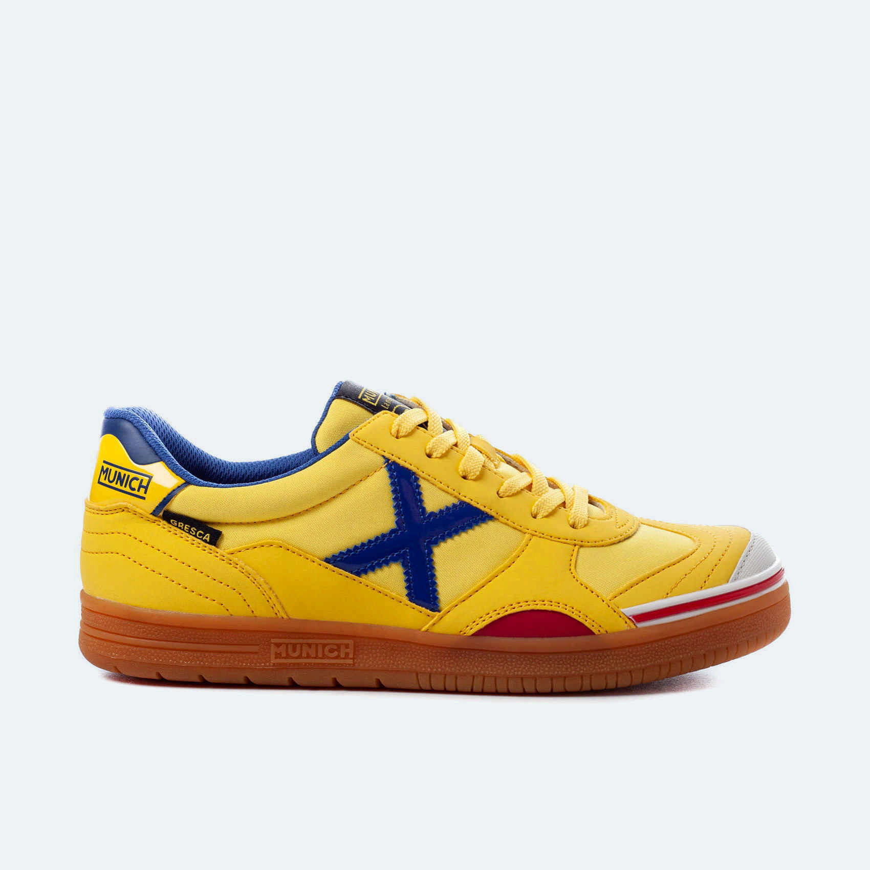 Yellow and Blue Indoor Football Shoes | MUNICH GRESCA 07