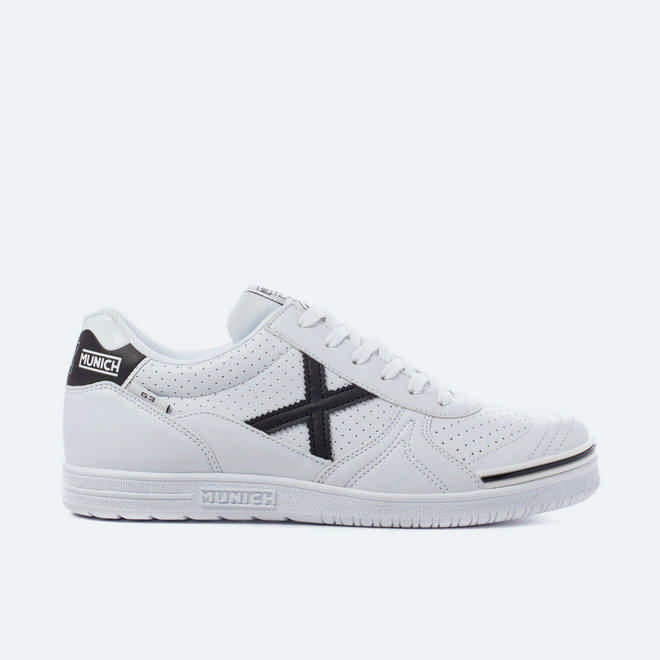 Technical Indoor Football Shoes White and Black | MUNICH G3 PROFIT 07