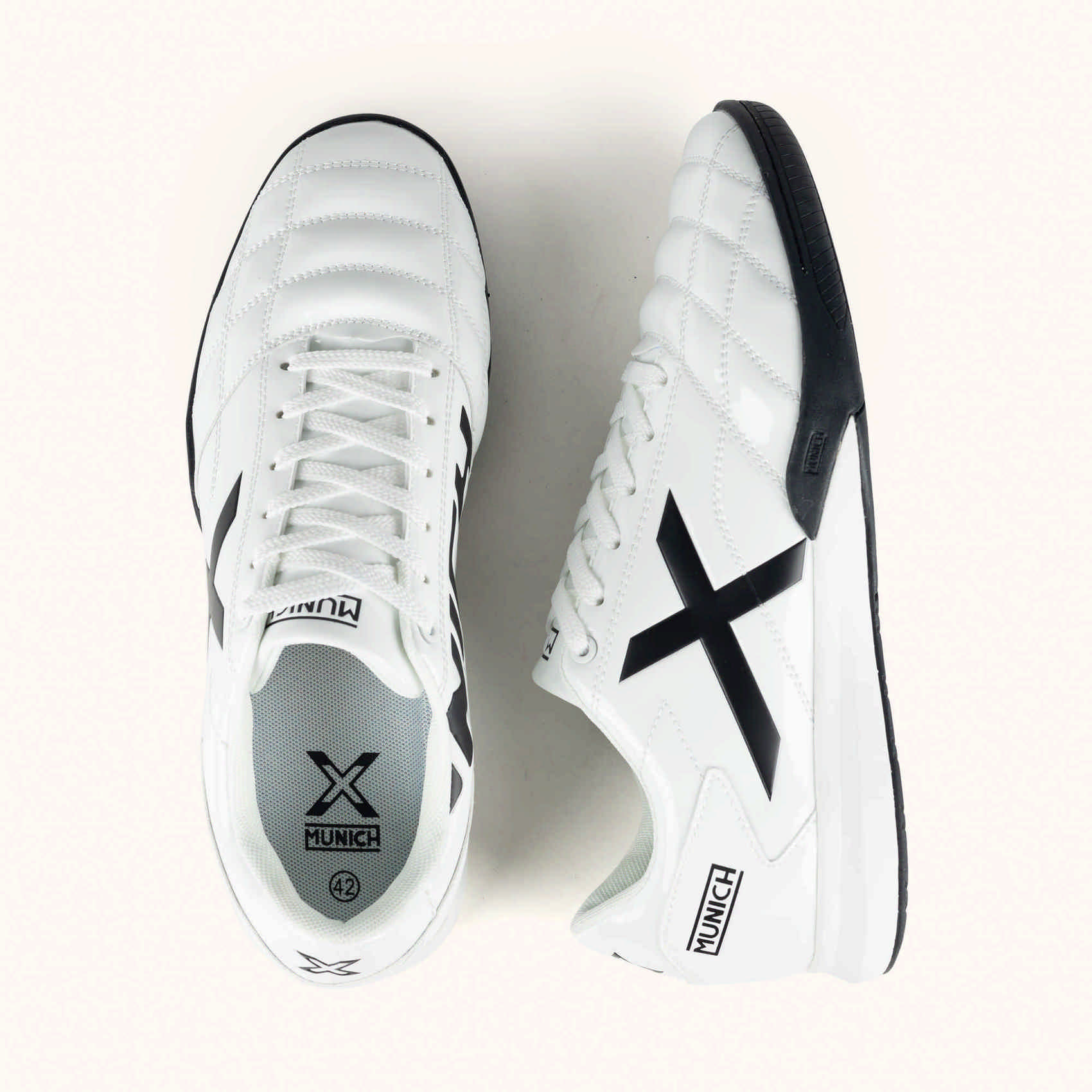 MUNICH フットサルシューズ グレー/ホワイト/ミント White Urban Futsal Sneakers | MUNICH M39 04